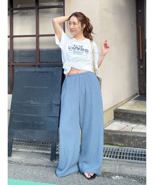 Ungrid（アングリッド）の「ツアーロゴルーズTee（Tシャツ/カットソー・レディース・オレンジ/ピンク/オフホワイト/チャコールグレー・FREE）」の10枚目の写真