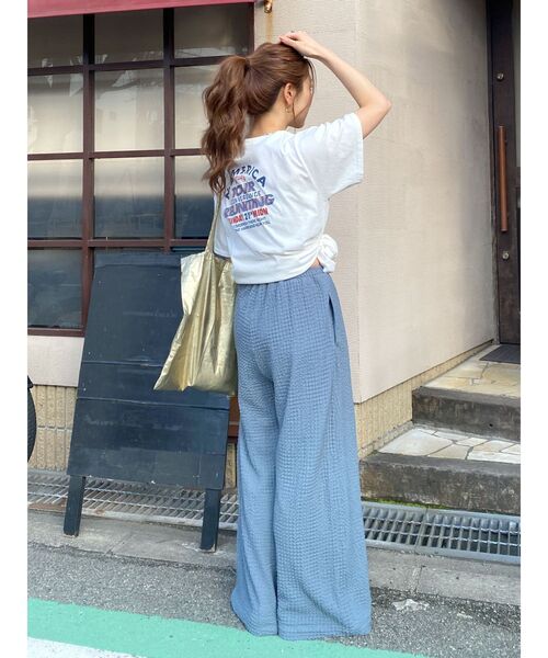 Ungrid（アングリッド）の「ツアーロゴルーズTee（Tシャツ/カットソー・レディース・オレンジ/ピンク/オフホワイト/チャコールグレー・FREE）」の11枚目の写真