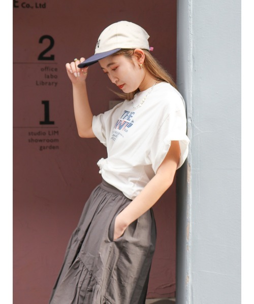 Ungrid（アングリッド）の「ツアーロゴルーズTee（Tシャツ/カットソー・レディース・オレンジ/ピンク/オフホワイト/チャコールグレー・FREE）」の14枚目の写真