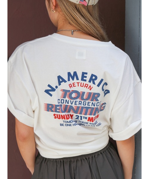 Ungrid（アングリッド）の「ツアーロゴルーズTee（Tシャツ/カットソー・レディース・オレンジ/ピンク/オフホワイト/チャコールグレー・FREE）」の16枚目の写真