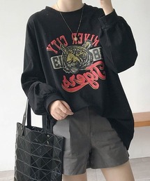 タイガープリントオーバーサイズロンT