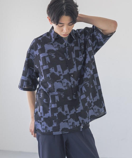 LOWRYS FARM(ローリーズファーム)の「ソウガラシャツSS 452281(シャツ/ブラウス・メンズ・ブラック/ブルー・MEDIUM/LARGE)」の6枚目の写真