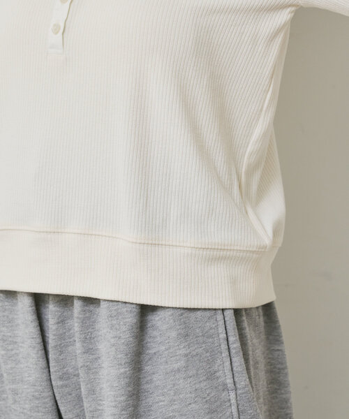 Kastane（カスタネ）の「【新色追加/5色展開】ヘンリーリブプルオーバー（Tシャツ/カットソー・レディース・ネイビー/サックスブルー/アイボリー/カーキ/グレー/ブラウン・FREE）」の21枚目の写真