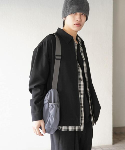 SENSE OF PLACE by URBAN RESEARCH（センスオブプレイスバイアーバンリサーチ）の「『UR TECH DRYLUXE』リネンライクジップブルゾン（ブルゾン・メンズ・ブラック/グリーン/ネイビー・MEDIUM/LARGE）」の13枚目の写真