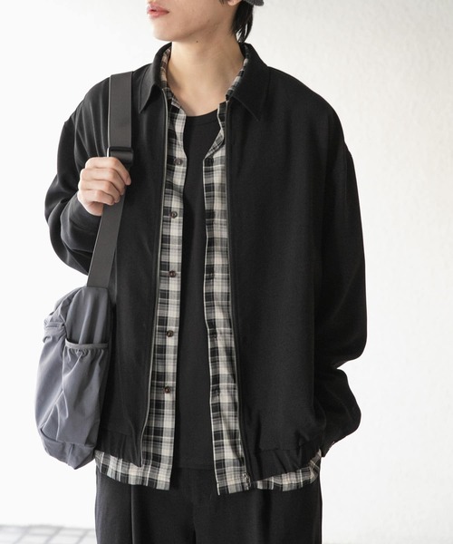 cityshop シティーショップ　リネンプルオーバー セール】『UR TECH DRYLUXE』リネンライクジップブルゾン