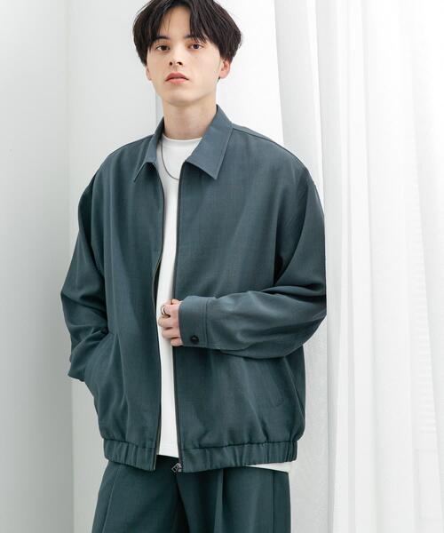 SENSE OF PLACE by URBAN RESEARCH（センスオブプレイスバイアーバンリサーチ）の「『UR TECH DRYLUXE』リネンライクジップブルゾン（ブルゾン・メンズ・ブラック/グリーン/ネイビー・MEDIUM/LARGE）」の22枚目の写真