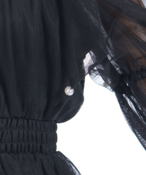 axes femme(アクシーズファム)の「パール付リボンチュールプルオーバー(Tシャツ/カットソー・レディース・ホワイト/ブラック/ラベンダー・FREE)」の5枚目の写真