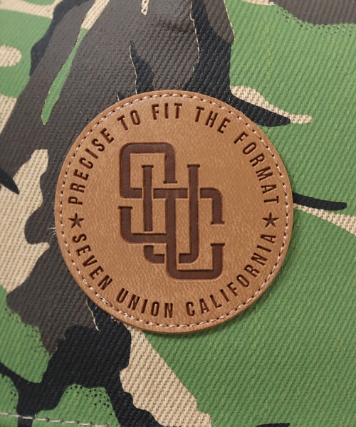 7Union（セブンユニオン）の「7UNION ESCAPE CANO / THE ANAMEIM ボックスロゴ カモフラ 5パネルキャップ（キャップ・メンズ・ホワイト×ブラック/ブラック×レッド/グリーン/ブラック・FREE）」の8枚目の写真