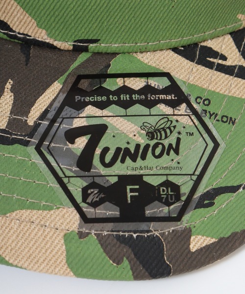7Union（セブンユニオン）の「7UNION ESCAPE CANO / THE ANAMEIM ボックスロゴ カモフラ 5パネルキャップ（キャップ・メンズ・ホワイト×ブラック/ブラック×レッド/グリーン/ブラック・FREE）」の9枚目の写真