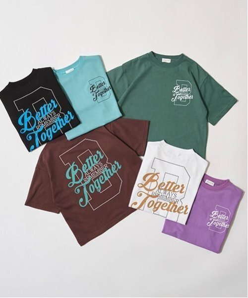 b・ROOM（ビールーム）の「【カイテキ天竺】バックプリントTシャツ（Tシャツ/カットソー・キッズ・ブラック/オフホワイト/モスグリーン/パープル系その他/ターコイズブルー/ダークブラウン・140cm/100cm/120cm/150cm/110cm/130cm）」の10枚目の写真