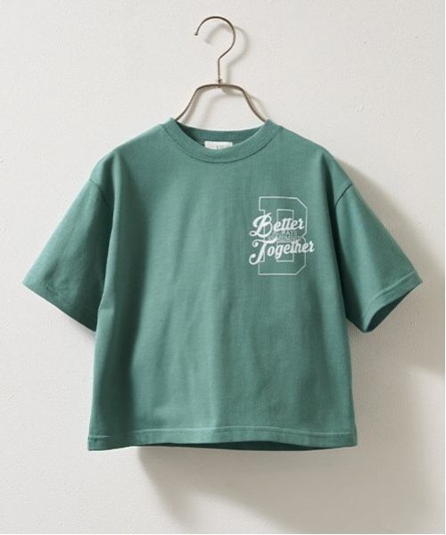 b・ROOM（ビールーム）の「【カイテキ天竺】バックプリントTシャツ（Tシャツ/カットソー・キッズ・ブラック/オフホワイト/モスグリーン/パープル系その他/ターコイズブルー/ダークブラウン・140cm/100cm/120cm/150cm/110cm/130cm）」の11枚目の写真