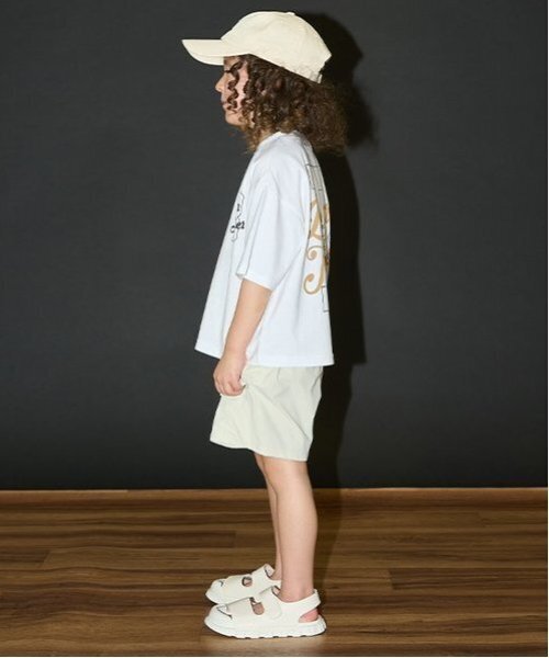 b・ROOM（ビールーム）の「【カイテキ天竺】バックプリントTシャツ（Tシャツ/カットソー・キッズ・ブラック/オフホワイト/モスグリーン/パープル系その他/ターコイズブルー/ダークブラウン・140cm/100cm/120cm/150cm/110cm/130cm）」の16枚目の写真