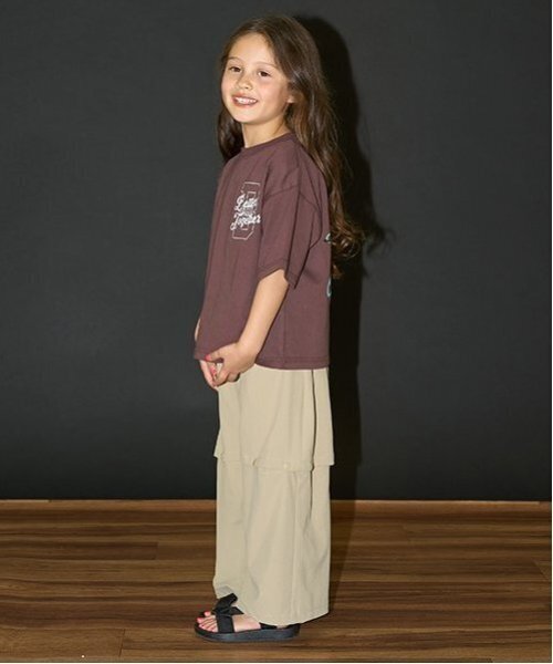 b・ROOM（ビールーム）の「【カイテキ天竺】バックプリントTシャツ（Tシャツ/カットソー・キッズ・ブラック/オフホワイト/モスグリーン/パープル系その他/ターコイズブルー/ダークブラウン・140cm/100cm/120cm/150cm/110cm/130cm）」の17枚目の写真