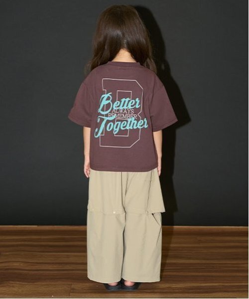 b・ROOM（ビールーム）の「【カイテキ天竺】バックプリントTシャツ（Tシャツ/カットソー・キッズ・ブラック/オフホワイト/モスグリーン/パープル系その他/ターコイズブルー/ダークブラウン・140cm/100cm/120cm/150cm/110cm/130cm）」の18枚目の写真