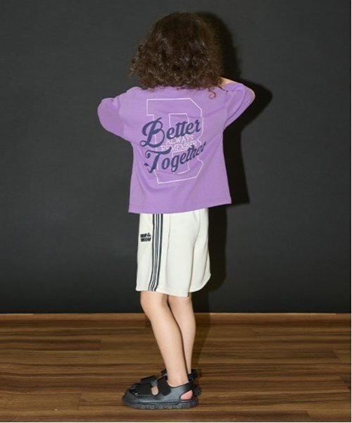 b・ROOM（ビールーム）の「【カイテキ天竺】バックプリントTシャツ（Tシャツ/カットソー・キッズ・ブラック/オフホワイト/モスグリーン/パープル系その他/ターコイズブルー/ダークブラウン・140cm/100cm/120cm/150cm/110cm/130cm）」の21枚目の写真