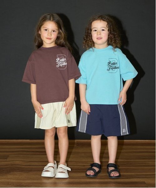 b・ROOM（ビールーム）の「【カイテキ天竺】バックプリントTシャツ（Tシャツ/カットソー・キッズ・ブラック/オフホワイト/モスグリーン/パープル系その他/ターコイズブルー/ダークブラウン・140cm/100cm/120cm/150cm/110cm/130cm）」の7枚目の写真