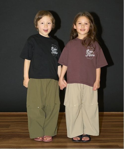 b・ROOM（ビールーム）の「【カイテキ天竺】バックプリントTシャツ（Tシャツ/カットソー・キッズ・ブラック/オフホワイト/モスグリーン/パープル系その他/ターコイズブルー/ダークブラウン・140cm/100cm/120cm/150cm/110cm/130cm）」の8枚目の写真