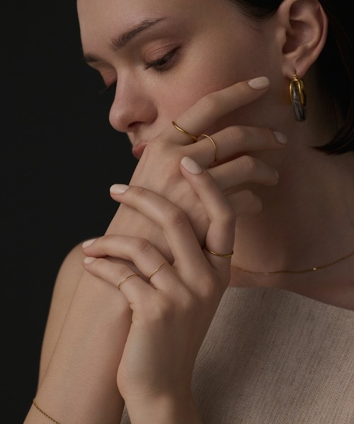 CENE（セネ）の「【CENE】セネ/スリムシンプルピンキーリング（リング・レディース・シルバー/ゴールド・#3/#1/#5）」の6枚目の写真