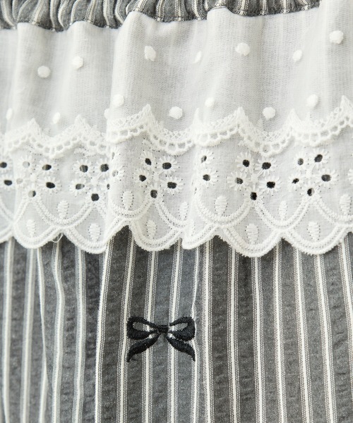 Candy Stripper（キャンディストリッパー）の「RIBBON STRIPE EASY パンツ（その他パンツ・レディース・チャコール/オフホワイト/ブルー・FREE）」の9枚目の写真