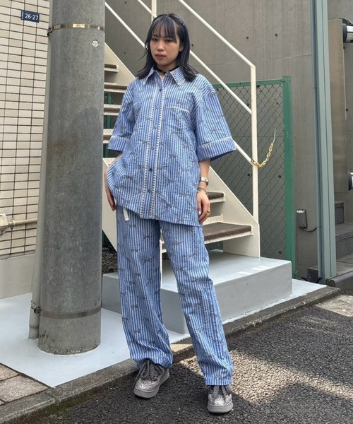 Candy Stripper（キャンディストリッパー）の「RIBBON STRIPE EASY パンツ（その他パンツ・レディース・チャコール/オフホワイト/ブルー・FREE）」の21枚目の写真