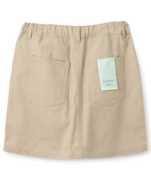 LOVETOXIC（ラブトキシック）の「【ベーシック】【GOODPRICE】デニム・ツイル台形スカパン（スカート・キッズ・ベージュ/ブラック/ブルー/ネイビー/オフホワイト・L:160cm/S:140cm/LL(170cm)/M:150cm/130cm）」の13枚目の写真