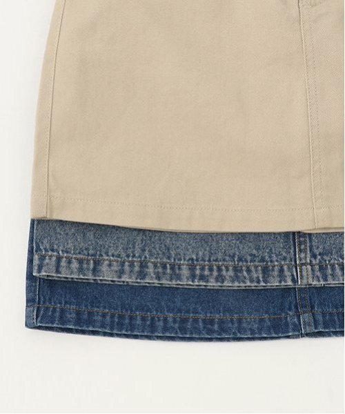 LOVETOXIC（ラブトキシック）の「【ベーシック】【GOODPRICE】デニム・ツイル台形スカパン（スカート・キッズ・ベージュ/ブラック/ブルー/ネイビー/オフホワイト・L:160cm/S:140cm/LL(170cm)/M:150cm/130cm）」の17枚目の写真