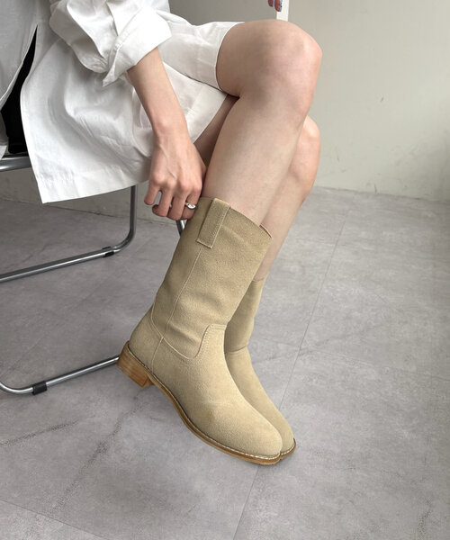 mystic（ミスティック）の「ラウンドミドルブーツ（ブーツ・レディース・ブラック/ベージュ・37/38/39）」の9枚目の写真