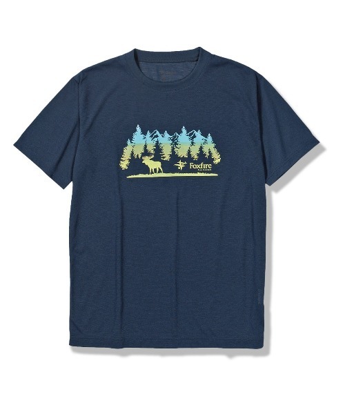 Foxfire(フォックスファイヤー)の「CシールドディアT S/S(Tシャツ/カットソー・メンズ・グレー/ライトグリーン/ネイビー・S/M/L/XL)」の3枚目の写真