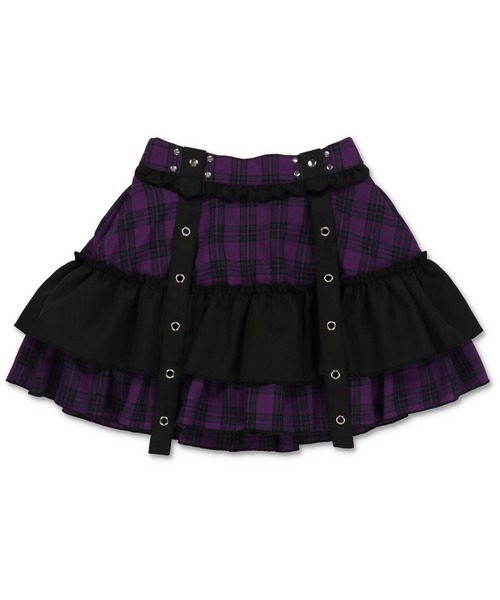 カラカラ　ブラック＆パープル7段チュチュスカート他4点 マカラスター × オニール オブ ダブリン》伝統的なタータンを纏った
