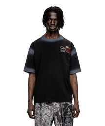 新品XLサイズ ディーゼル バックプリント カットソー DIESEL DIESEL (ディーゼル) バックプリント クルーネック 長袖 Tシャツ