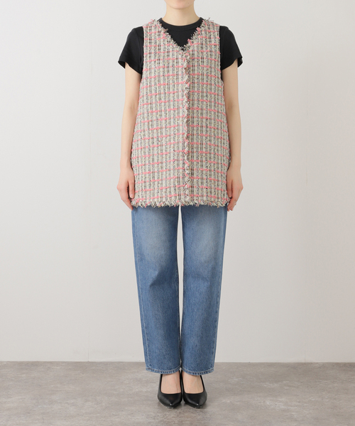 IENA LA BOUCLE（イエナラブークル）の「IENA LA BOUCLE LINTON TWEED 2WAYベスト（ベスト・レディース・ピンク系その他・FREE）」の10枚目の写真