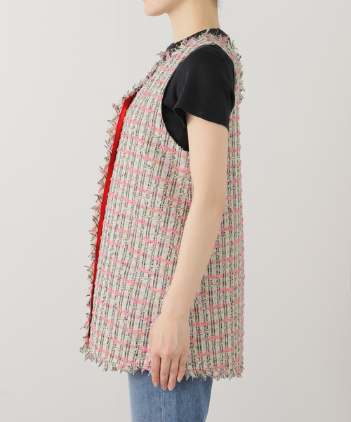 IENA LA BOUCLE（イエナラブークル）の「IENA LA BOUCLE LINTON TWEED 2WAYベスト（ベスト・レディース・ピンク系その他・FREE）」の12枚目の写真