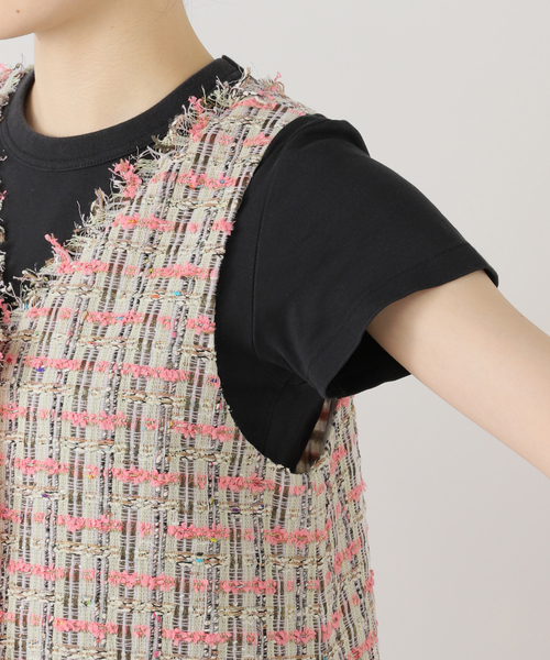 IENA LA BOUCLE（イエナラブークル）の「IENA LA BOUCLE LINTON TWEED 2WAYベスト（ベスト・レディース・ピンク系その他・FREE）」の15枚目の写真
