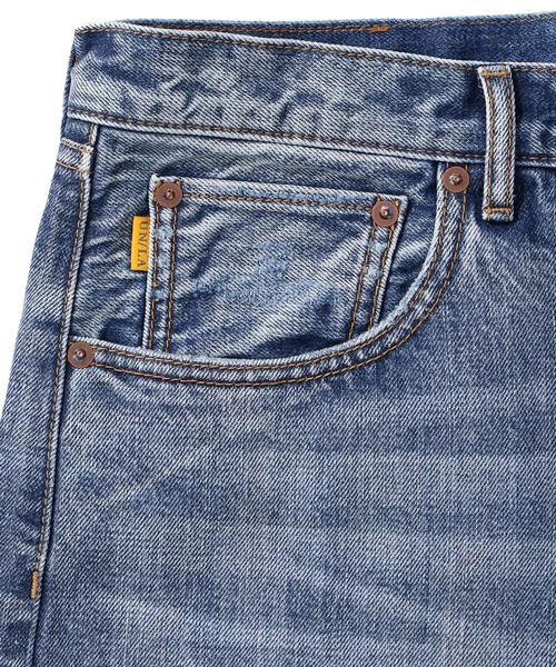 UNION（UNION TOKYO）（ユニオン）の「UNION TOKYO WRIGHT DENIM ユニオン トーキョー デニム パンツ（デニムパンツ・メンズ・インディゴブルー・SMALL/LARGE）」の4枚目の写真
