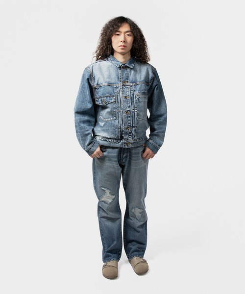 UNION（UNION TOKYO）（ユニオン）の「UNION TOKYO WRIGHT DENIM ユニオン トーキョー デニム パンツ（デニムパンツ・メンズ・インディゴブルー・SMALL/LARGE）」の7枚目の写真