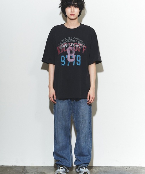 NASTY KICK（ナスティーキック）の「【UNISEX】NASTYKICK／オフピグメントT（Tシャツ/カットソー・メンズ・チャコール・MEDIUM/LARGE）」の2枚目の写真