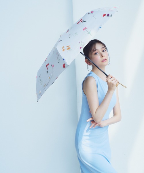 SNIDEL(スナイデル)の「【SNIDEL×PROTECT U】コラボレーション日傘(折りたたみ傘・レディース・ホワイト系その他/グレー・FREE)」の3枚目の写真