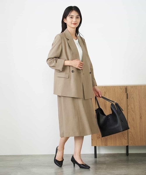 a.v.v（アーヴェヴェ）の「【洗える/イージーケア/UVカット/接触冷感/吸水速乾】サマーストレッチフレアスカート（スカート・レディース・ライトグレー/ネイビー/ベージュ・40/38/42/36/34）」の17枚目の写真