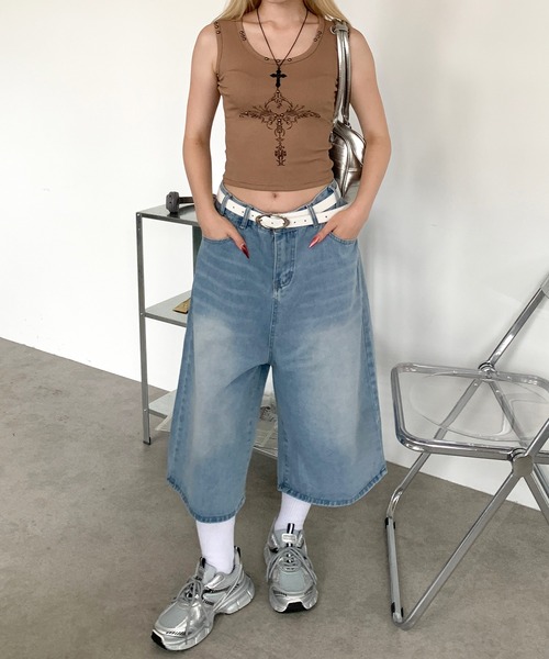lilful(リルフル)の「ビーズスタッズクロスモチーフタンクトップ(タンクトップ・レディース・ベージュ・M/S)」の22枚目の写真
