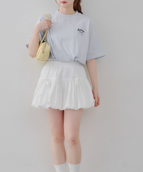 Another Branch olive des olive（アナザーブランチオリーブデオリーブ）の「プリプリうさぎBIGT（Tシャツ/カットソー・レディース・スミクロ/オートミール/オフホワイト/サックスブルー・FREE）」の22枚目の写真