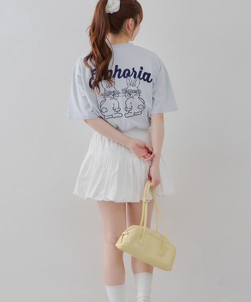 Another Branch olive des olive（アナザーブランチオリーブデオリーブ）の「プリプリうさぎBIGT（Tシャツ/カットソー・レディース・スミクロ/オートミール/オフホワイト/サックスブルー・FREE）」の20枚目の写真