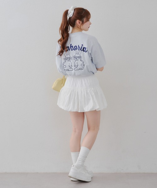 Another Branch olive des olive（アナザーブランチオリーブデオリーブ）の「プリプリうさぎBIGT（Tシャツ/カットソー・レディース・スミクロ/オートミール/オフホワイト/サックスブルー・FREE）」の11枚目の写真