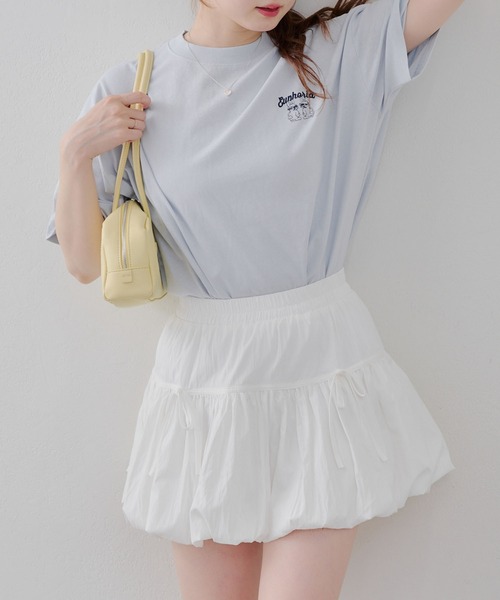 Another Branch olive des olive（アナザーブランチオリーブデオリーブ）の「プリプリうさぎBIGT（Tシャツ/カットソー・レディース・スミクロ/オートミール/オフホワイト/サックスブルー・FREE）」の17枚目の写真