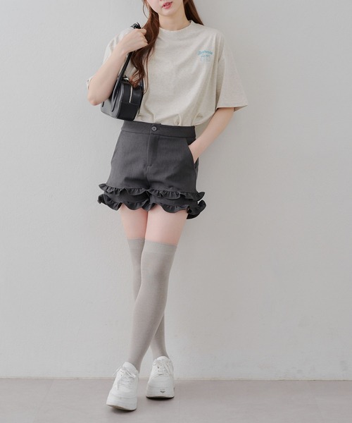 Another Branch olive des olive（アナザーブランチオリーブデオリーブ）の「プリプリうさぎBIGT（Tシャツ/カットソー・レディース・スミクロ/オートミール/オフホワイト/サックスブルー・FREE）」の6枚目の写真