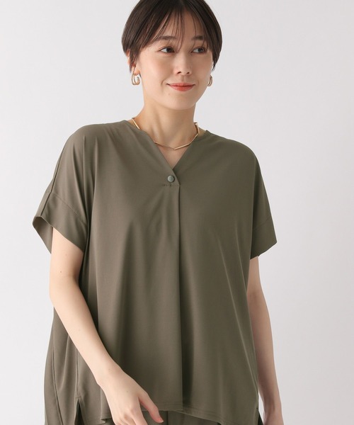 Elura（エルーラ）の「サマーイージーケアプリーツプルオーバー/450753（Tシャツ/カットソー・レディース・ホワイト/ブラック/カーキ・MEDIUM/LARGE）」の15枚目の写真