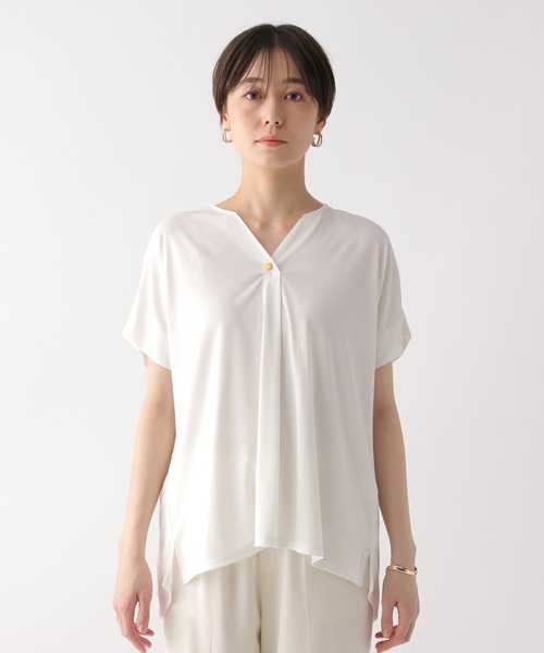 Elura（エルーラ）の「サマーイージーケアプリーツプルオーバー/450753（Tシャツ/カットソー・レディース・ホワイト/ブラック/カーキ・MEDIUM/LARGE）」の13枚目の写真