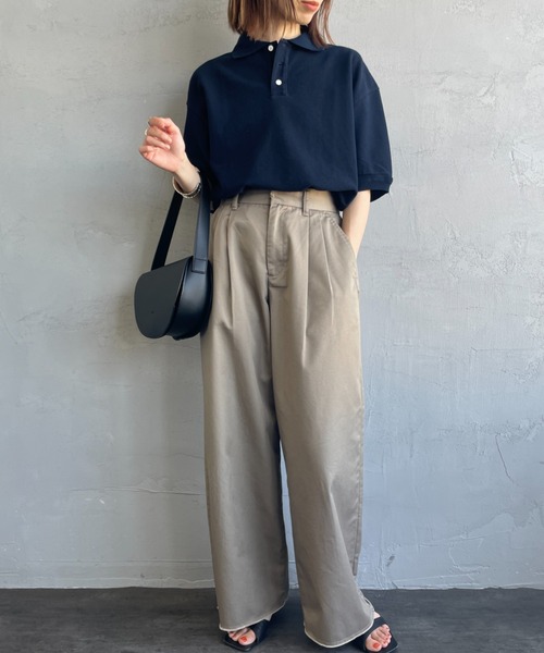 THE SHINZONE（ザ　シンゾーン）の「[THE SHINZONE/ザ シンゾーン] ワイド ポロシャツ（ポロシャツ・レディース・チャコールグレー/ネイビー・0）」の17枚目の写真