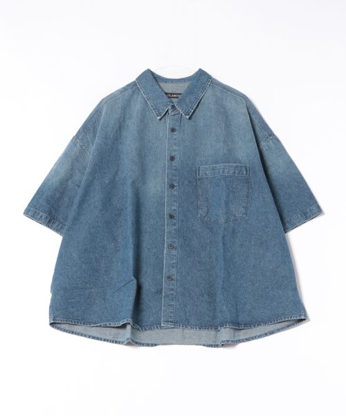 a.p.o.v.(エーピーオービー)の「a.p.o.v. スーパーオーバーサイズグラデーションピグメントデニムシャツ(シャツ/ブラウス・メンズ・ブルー/ブラック・ONESIZE)」の7枚目の写真
