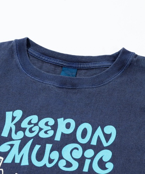 Good On（グッドオン）の「Good On/グッドオン　KEEP ON MUSIC S/S TEE（Tシャツ/カットソー・メンズ・ネイビー/コーラルピンク・LARGE/X-LARGE/MEDIUM）」の3枚目の写真