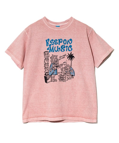 Good On（グッドオン）の「Good On/グッドオン　KEEP ON MUSIC S/S TEE（Tシャツ/カットソー・メンズ・ネイビー/コーラルピンク・LARGE/X-LARGE/MEDIUM）」の10枚目の写真